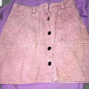 Light pink corduroy skirt